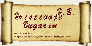 Hristivoje Bugarin vizit kartica